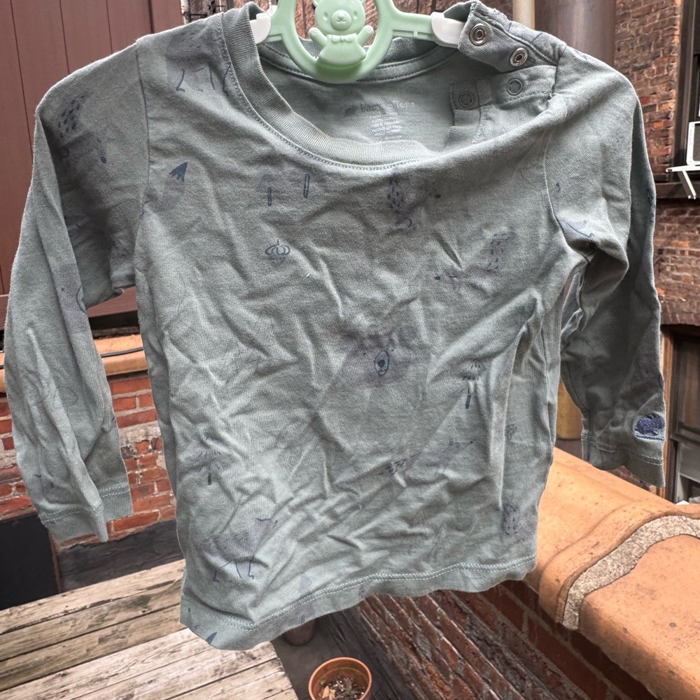Baby Cottons - Kids Green Long Sleeve Shirt